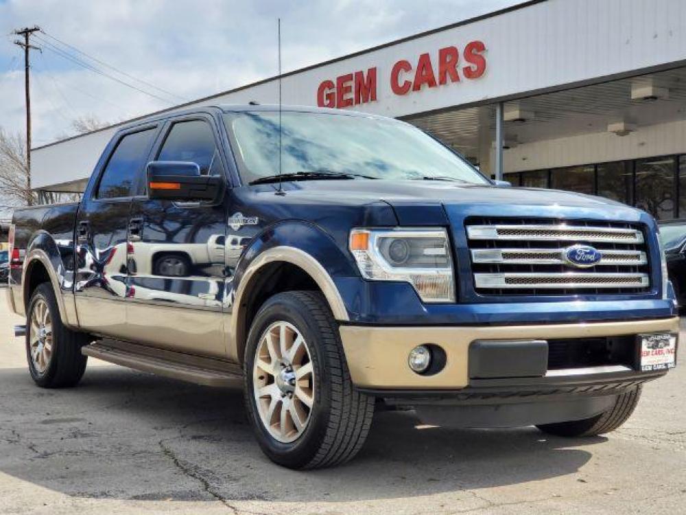2013 Blue Ford F-150 King-Ranch SuperCrew 5.5-ft. Bed 2WD (1FTFW1CT4DK) with an 3.5L V6 TURBO engine, 6-Speed Automatic transmission, located at 12182 Garland Rd, Dallas, TX, 75218, (214) 521-2040, 0.000000, 0.000000 - Photo #0