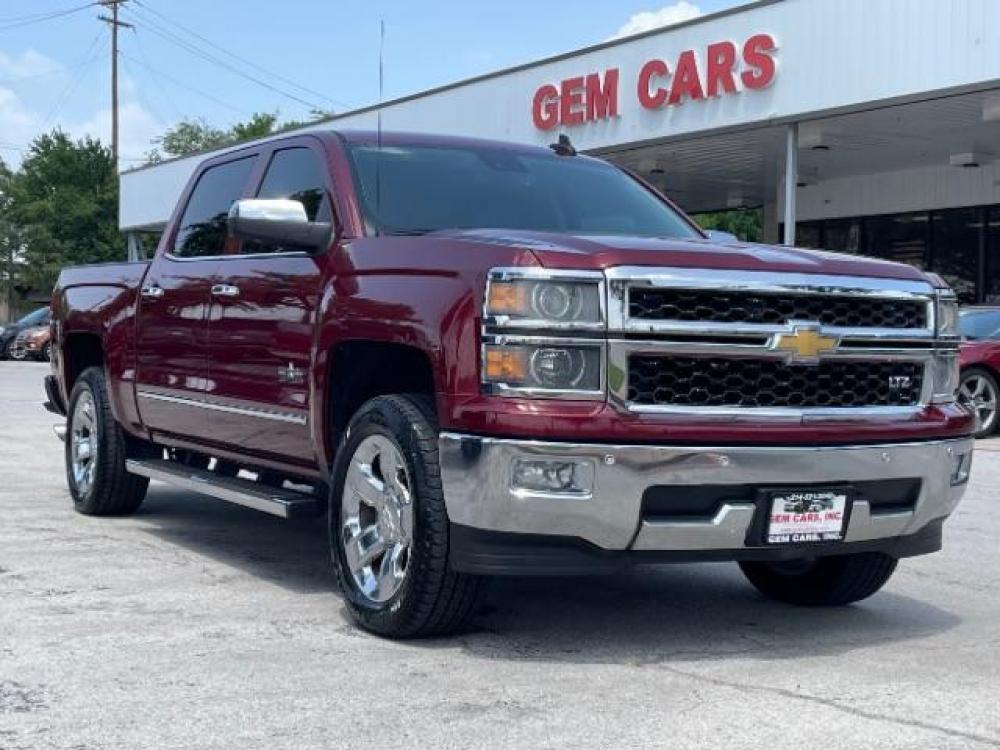 2015 Deep Ruby Metallic /Cocoa/Dune, leather Chevrolet Silverado 1500 LTZ Crew Cab 2WD (3GCPCSEC3FG) with an 5.3L V8 OHV 16V engine, 6-Speed Automatic transmission, located at 12182 Garland Rd, Dallas, TX, 75218, (214) 521-2040, 0.000000, 0.000000 - Photo #0