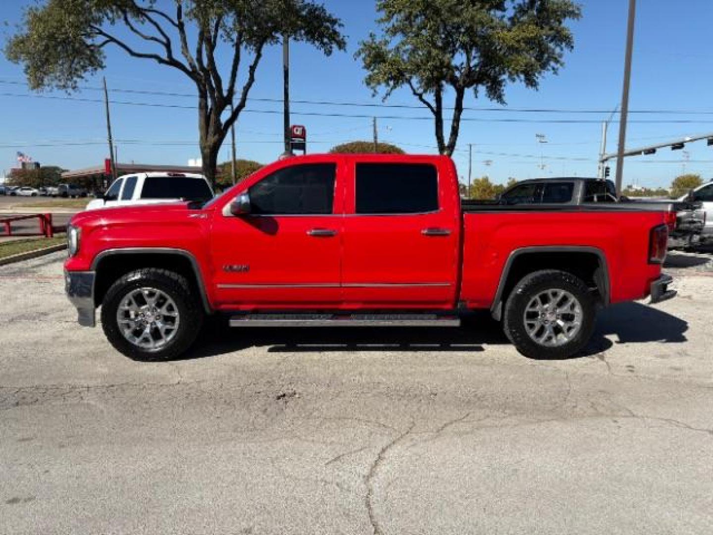 2016 Cardinal Red /Tan Leather Trimmed GMC Sierra 1500 SLT Crew Cab Short B (3GTU2NEC0GG) with an 5.3L V8 OHV 16V engine, 6-Speed Automatic transmission, located at 12182 Garland Rd, Dallas, TX, 75218, (214) 521-2040, 0.000000, 0.000000 - Photo#3