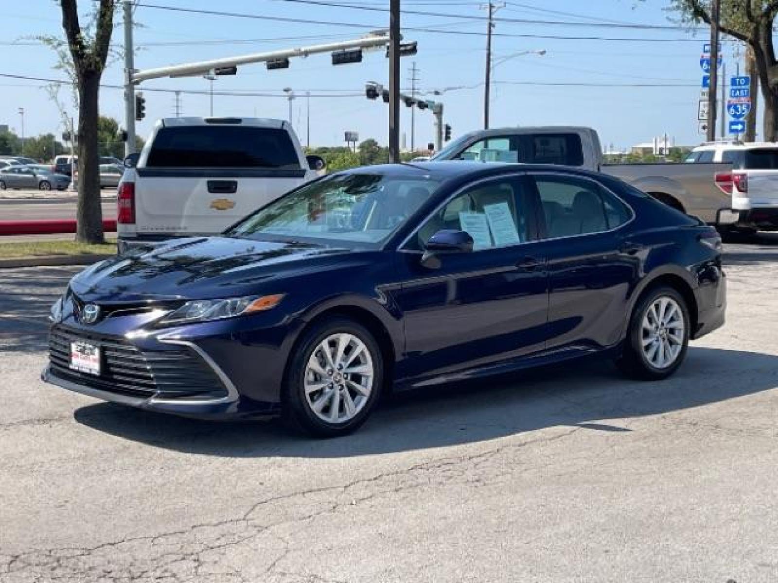 2021 Galactic Aqua Mica Toyota Camry LE (4T1C11AK0MU) with an 2.5L L4 DOHC 16V engine, 8-Speed Automatic transmission, located at 12182 Garland Rd, Dallas, TX, 75218, (214) 521-2040, 0.000000, 0.000000 - Photo #1