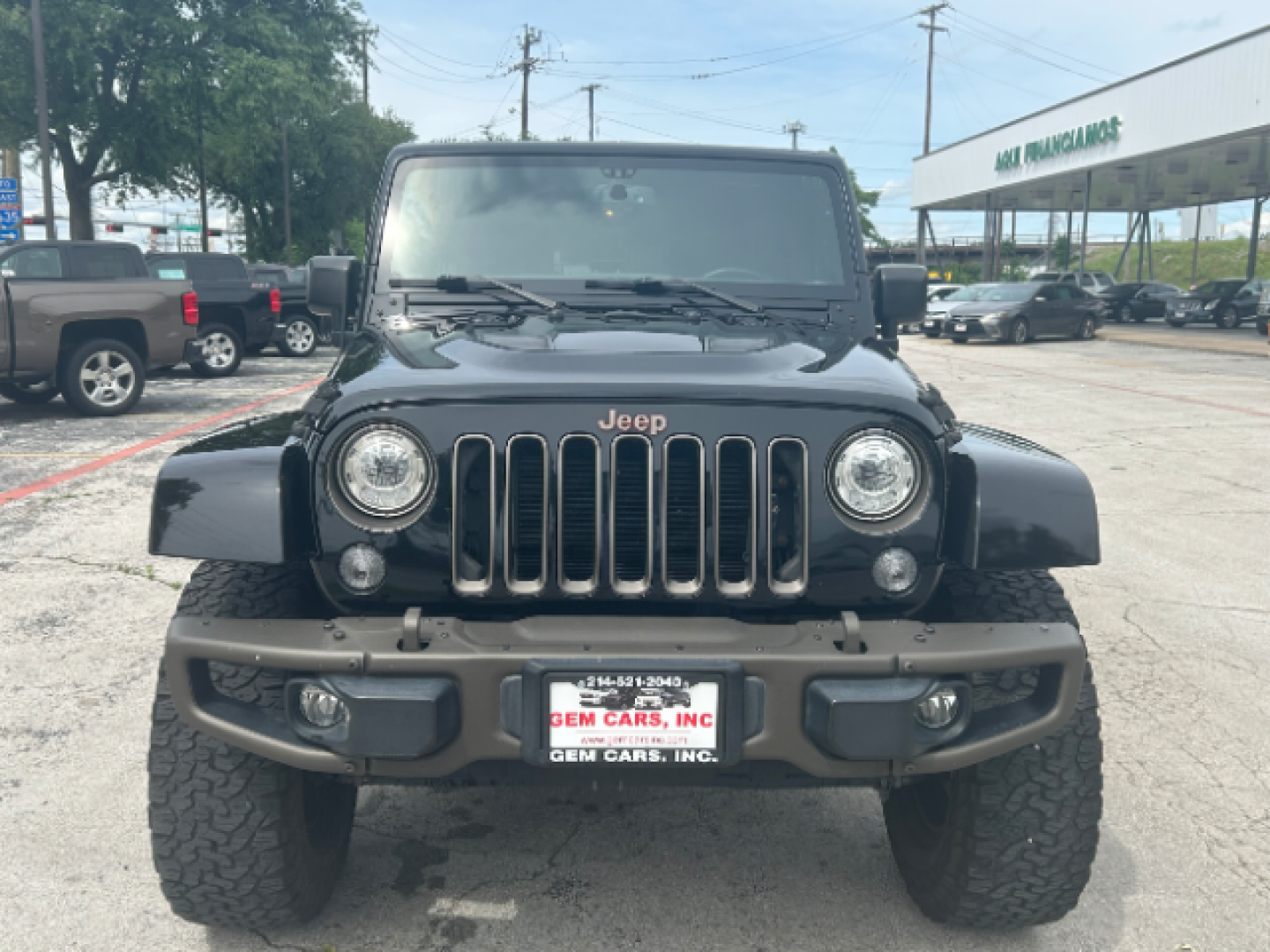 2017 Black Clear Coat Jeep Wrangler Unlimited Sahara 4WD (1C4BJWEG7HL) with an 3.6L V6 DOHC 24V FFV engine, located at 12182 Garland Rd, Dallas, TX, 75218, (214) 521-2040, 0.000000, 0.000000 - Photo#1