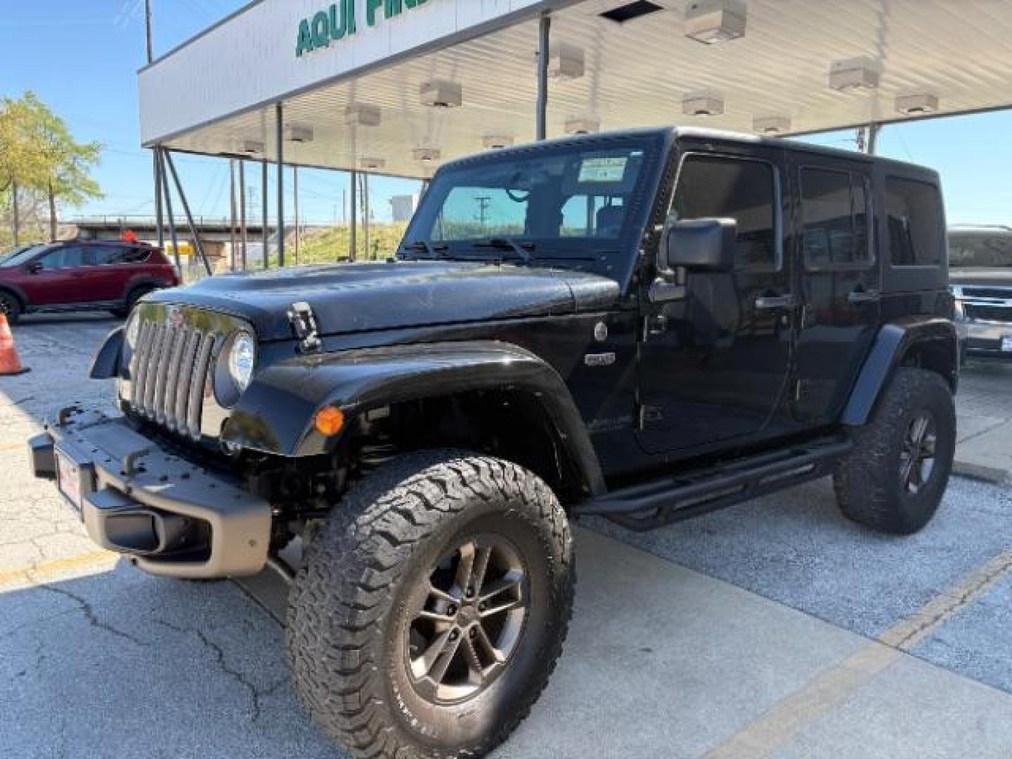 2017 Black Clear Coat /Black, leather Jeep Wrangler Unlimited Sahara 4WD (1C4BJWEG7HL) with an 3.6L V6 DOHC 24V FFV engine, 5-Speed Automatic transmission, located at 12182 Garland Rd, Dallas, TX, 75218, (214) 521-2040, 0.000000, 0.000000 - Photo#4