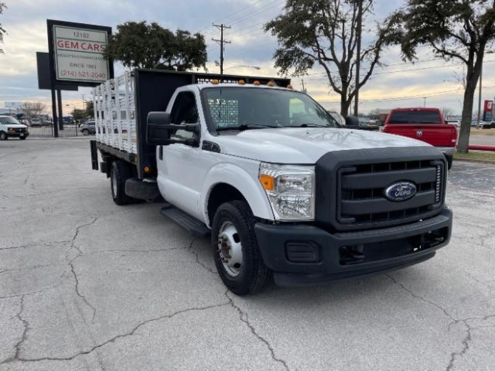 2014 Oxford White Ford F-350 SD XL DRW 2WD (1FDRF3G63EE) with an 6.2L V8 OHV 16V engine, 6-Speed Automatic transmission, located at 12182 Garland Rd, Dallas, TX, 75218, (214) 521-2040, 0.000000, 0.000000 - Photo #0
