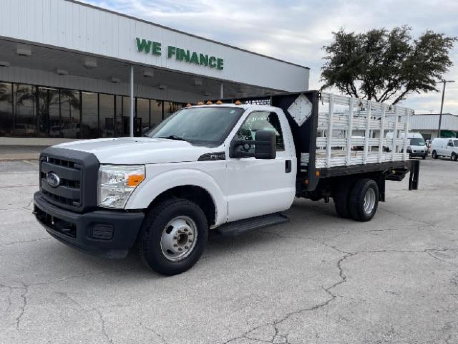 2014 Oxford White Ford F-350 SD XL DRW 2WD (1FDRF3G63EE) with an 6.2L V8 OHV 16V engine, 6-Speed Automatic transmission, located at 12182 Garland Rd, Dallas, TX, 75218, (214) 521-2040, 0.000000, 0.000000 - Photo #2