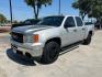 2010 Pure Silver Metallic /Ebony Leather Interior GMC Sierra 1500 SLE Crew Cab 2WD (3GTRCVE0XAG) with an 5.3L V8 OHV 16V FFV engine, 6-Speed Automatic transmission, located at 12182 Garland Rd, Dallas, TX, 75218, (214) 521-2040, 0.000000, 0.000000- Photo#2