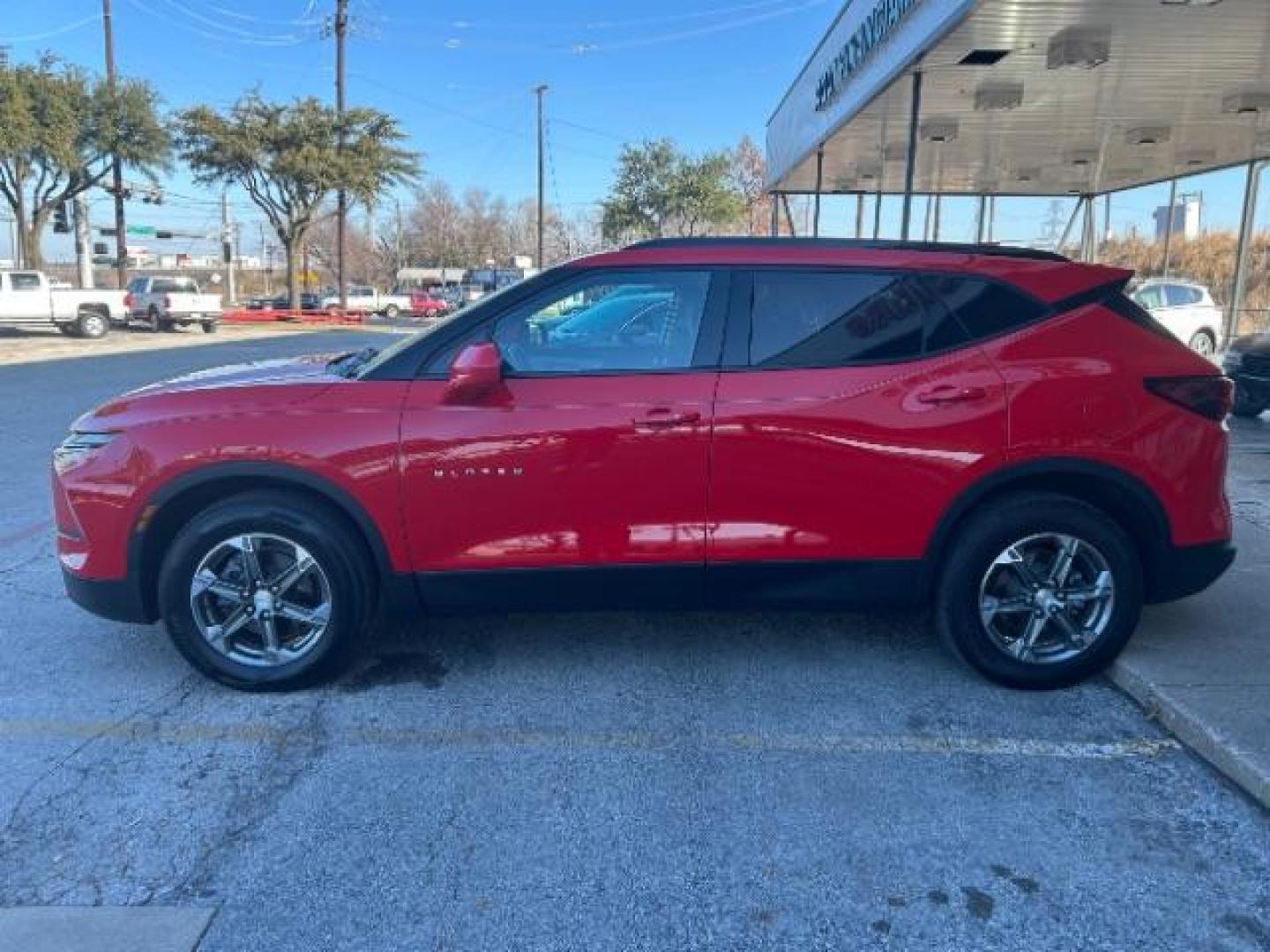 2023 Red Hot /Jet Black Chevrolet Blazer FWD 2LT (3GNKBCR44PS) with an 2L I-4 gasoline direct injection engine, located at 12182 Garland Rd, Dallas, TX, 75218, (214) 521-2040, 0.000000, 0.000000 - Photo#3