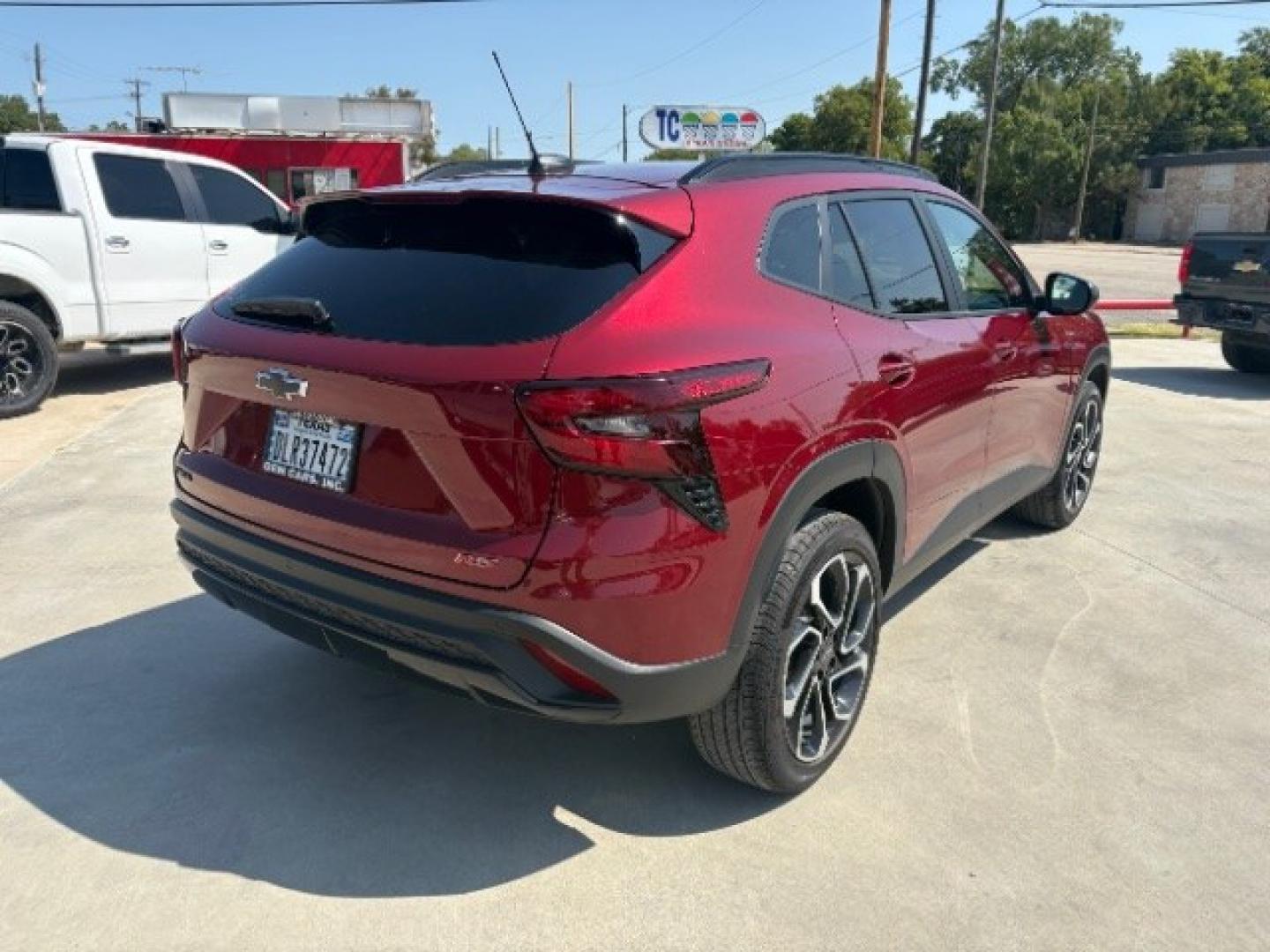 2025 Crimson Metallic Chevrolet Trax FWD 2RS (KL77LJEP6SC) with an ECOTEC 1.2L I-3 gasoline direct injection engine, located at 12182 Garland Rd, Dallas, TX, 75218, (214) 521-2040, 0.000000, 0.000000- Photo#8