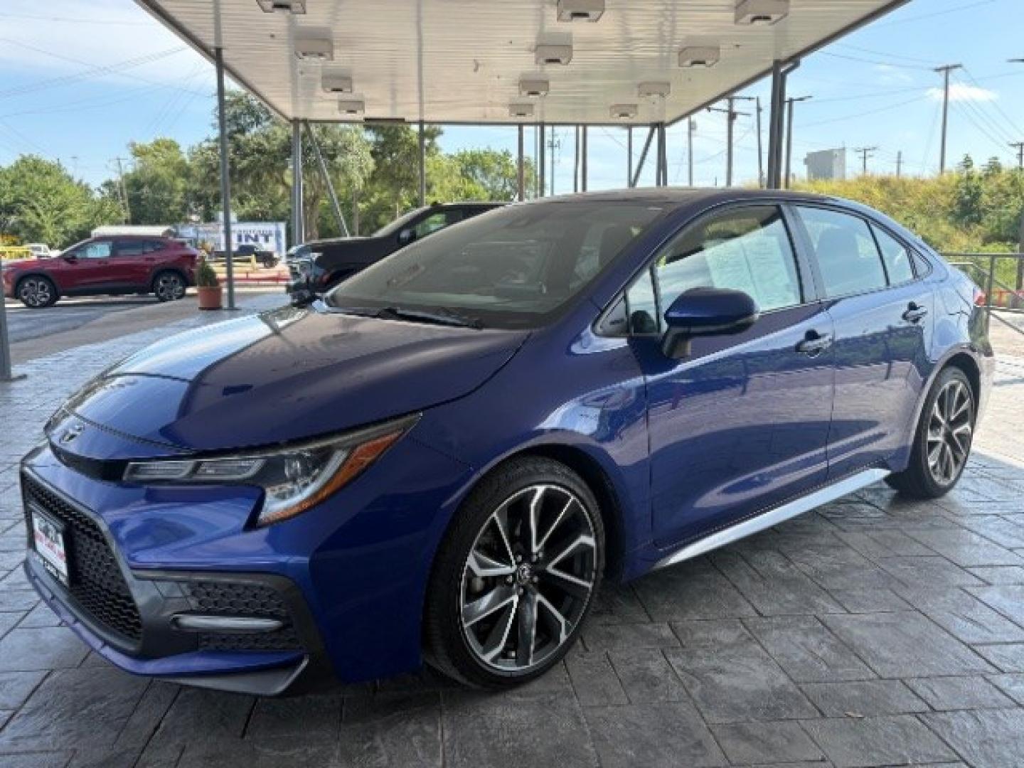 2020 Blue Crush Metallic Toyota Corolla SE (JTDP4RCE6LJ) with an Dynamic Force 2L I-4 port/direct injection engine, located at 12182 Garland Rd, Dallas, TX, 75218, (214) 521-2040, 0.000000, 0.000000- Photo#2