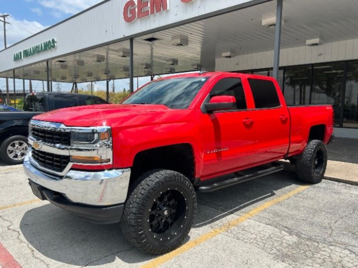 2017 Red Hot Chevrolet Silverado 1500 LT Crew Cab 4WD (3GCUKREC4HG) with an 5.3L V8 OHV 16V engine, 6-Speed Automatic transmission, located at 12182 Garland Rd, Dallas, TX, 75218, (214) 521-2040, 0.000000, 0.000000- Photo#2