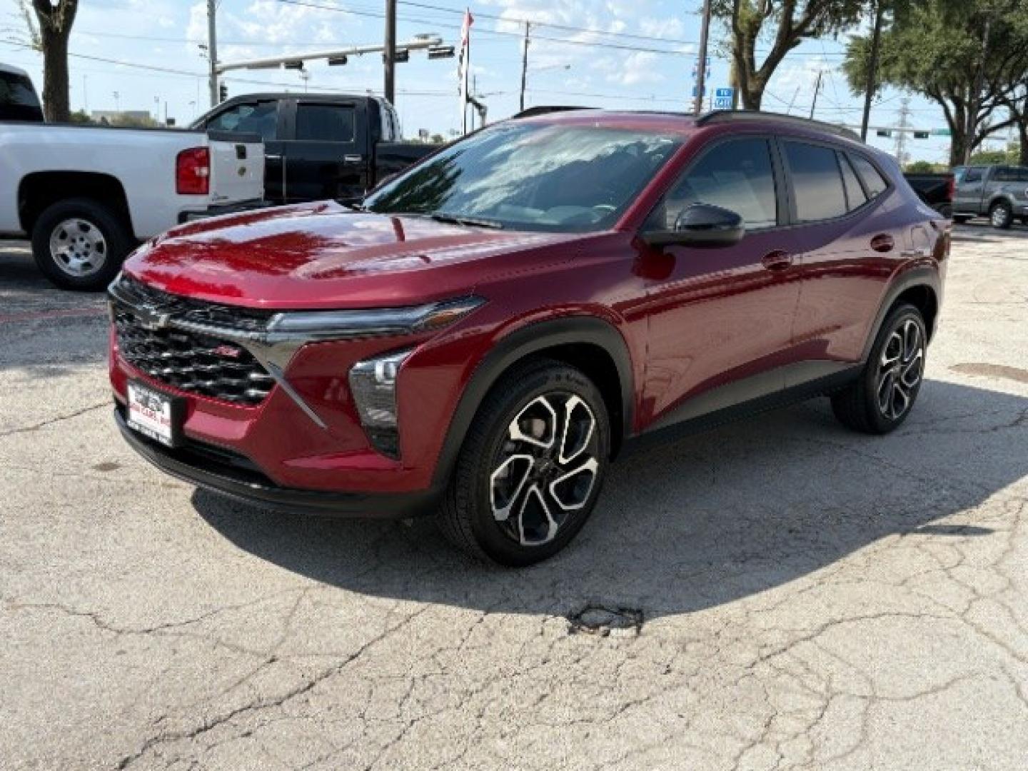 2025 Crimson Metallic Chevrolet Trax FWD 2RS (KL77LJEP6SC) with an ECOTEC 1.2L I-3 gasoline direct injection engine, located at 12182 Garland Rd, Dallas, TX, 75218, (214) 521-2040, 0.000000, 0.000000- Photo#2